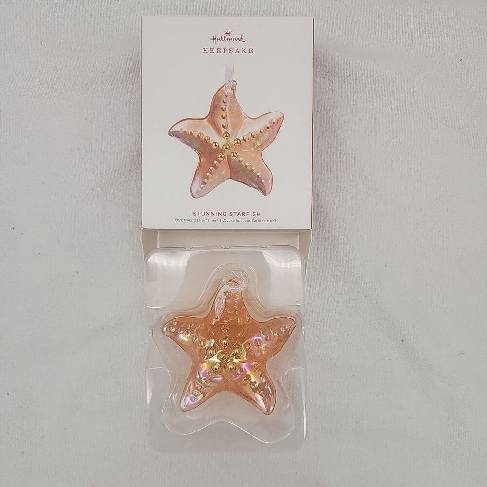 Ornament Hallmark Stunning Starfish Keepsake 2019 Beach Glass Sea Retired NEW